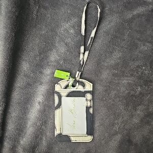 Vera Bradley Black and Cream Luggage Tag